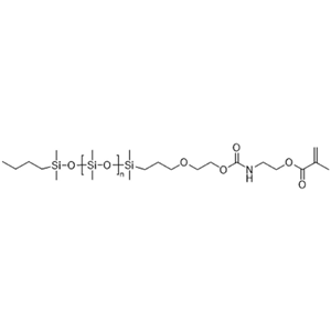 Mono-isocyanatoethyl methacrylate and mono butyl terminated polydimethylsiloxane