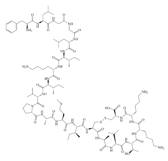 牛蛙皮肤抗菌肽,Ranalexin