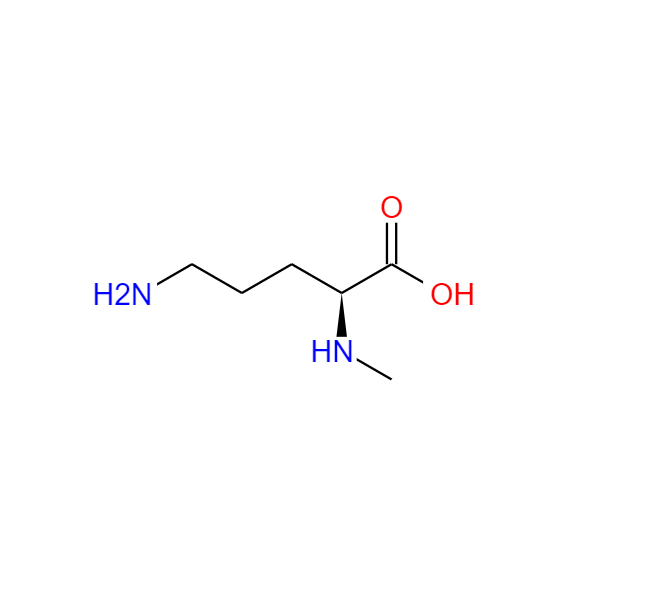 N2-甲基-L-鸟氨酸,(2S)-5-amino-2-(methylamino)pentanoic acid