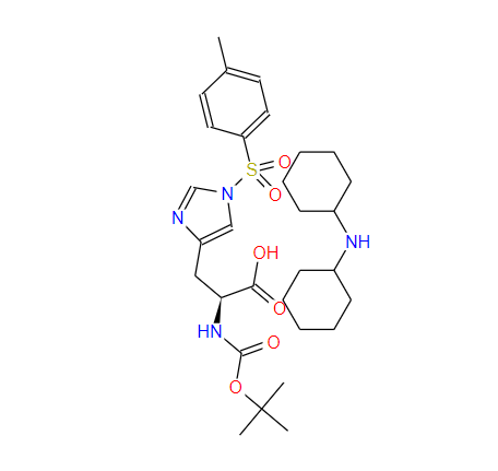 N-BOC-1-(P-甲苯磺酰基)-L-组氨酸 二环己基铵盐,N-α-Boc-N-im-tosyl-L-histidine dicyclohexylamine