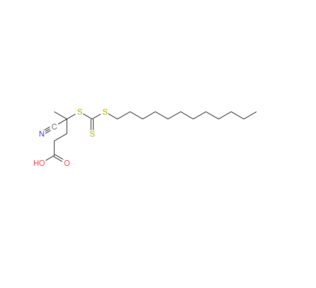 4-氰基-4-[[(十二烷硫基)硫酮甲基]硫基]戊酸,4-Cyano-4-(dodecylsulfanylthiocarbonyl)sulfanylpentanoic acid, min. 97%