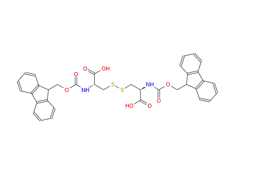 Fmoc-L-胱氨酸,(2R,2'R)-3,3'-Disulfanediylbis(2-((((9H-fluoren-9-yl)methoxy)carbonyl)amino)propanoicacid)