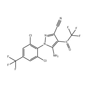 氟虫腈,Fipronil;5-Amino-1-[2,6-dichloro-4-(trifluoromethyl)phenyl]-4-[(trifluoromethyl)sulfinyl]-1H-pyrazole-3-carbonitrile