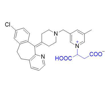 卢帕他定杂质01,3-carboxy-3-(3-((4-(8-chloro-5,6-dihydro-11H-benzo[5,6]cyclohepta [1,2-b]pyridin-11-ylidene)piperidin-1-yl)methyl)-5-methylpyridin-1- ium-1-yl)propanoate
