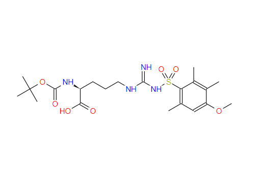 NΑ叔丁氧羰酰基NΩ(4-甲氧基-2,3,6三甲基苯磺酰)精氨酸,N-α-Boc-N-ω-4-methoxy-2,3,6-trimethyl benzenesul