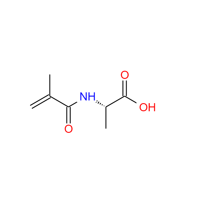 (S)-2-甲基丙烯酰胺丙酸,L-Alanine,N-(2-methyl-1-oxo-2-propen-1-yl)-