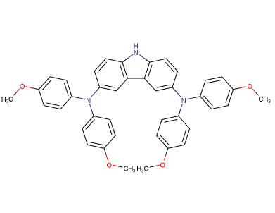 N,N,N',N'-四(4-甲氧基苯基)-9H-咔唑-3,6-二胺,N,N,N',N'-Tetrakis(4-methoxyphenyl)-9H-carbazole-3,6-diamine