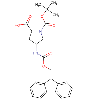 N-叔丁氧羰基-反式-4-N-芴甲氧羰基氨基-L-脯氨酸,N-Boc-trans-4-N-Fmoc-amino-L-proline