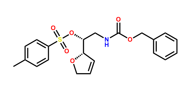 Benzyl N-[(2R)-2-[(2S)-2,5-dihydrofuran-2-yl]-2-[(4-methylbenzenesulfonyl)oxy]ethyl]carbamate,Benzyl N-[(2R)-2-[(2S)-2,5-dihydrofuran-2-yl]-2-[(4-methylbenzenesulfonyl)oxy]ethyl]carbamate