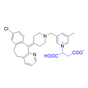 卢帕他定杂质01,3-carboxy-3-(3-((4-(8-chloro-5,6-dihydro-11H-benzo[5,6]cyclohepta [1,2-b]pyridin-11-ylidene)piperidin-1-yl)methyl)-5-methylpyridin-1- ium-1-yl)propanoate