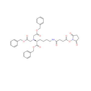 L-赖氨酸,N6-[4-[(2,5-二氧-1-吡咯烷基)氧基]-1,4-二氧丁基]-N2,N2双[2-氧-2-(苯基甲氧基)乙基]-,苯基甲酯,L-Lysine, N6-[4-[(2,5-dioxo-1-pyrrolidinyl)oxy]-1,4-dioxobutyl]-N2,N2-bis[2-oxo-2-(phenylmethoxy)ethyl]-, phenylmethyl ester
