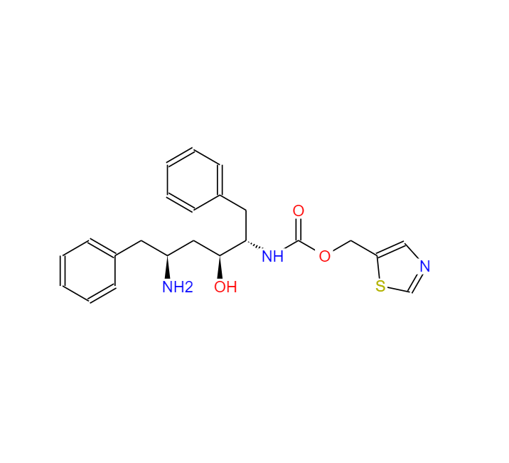 (2S,3S,5S)-5-氨基-2-(N-((5-噻唑基)-甲氧羰基)氨基)-1,6-二苯基-3-羥基己烷,(2S,3S,5S)-5-Amino-2-(N-((5-thiazolyl)-methoxycarbonyl)amino)-1,6-diphenyl-3-hydroxyhexane