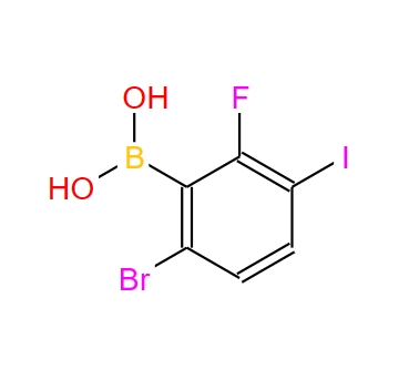6-溴-2-氟-3-碘苯硼酸,6-Bromo-2-fluoro-3-iodophenylboronic acid