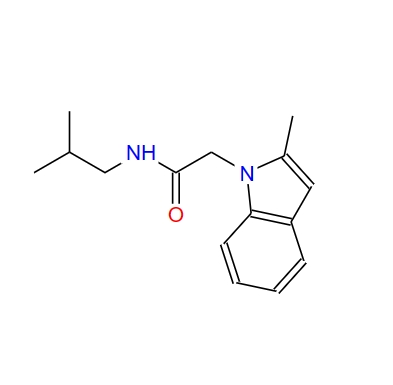 1-(i-butylaminocarbonylmethyl)-2-methyl-indole,1-(i-butylaminocarbonylmethyl)-2-methyl-indole