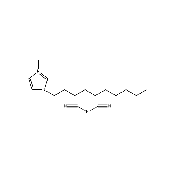 1-癸基-3-甲基咪唑二腈胺盐,1H-Imidazolium, 3-decyl-1-methyl-, salt with N-cyanocyanamide (1:1)