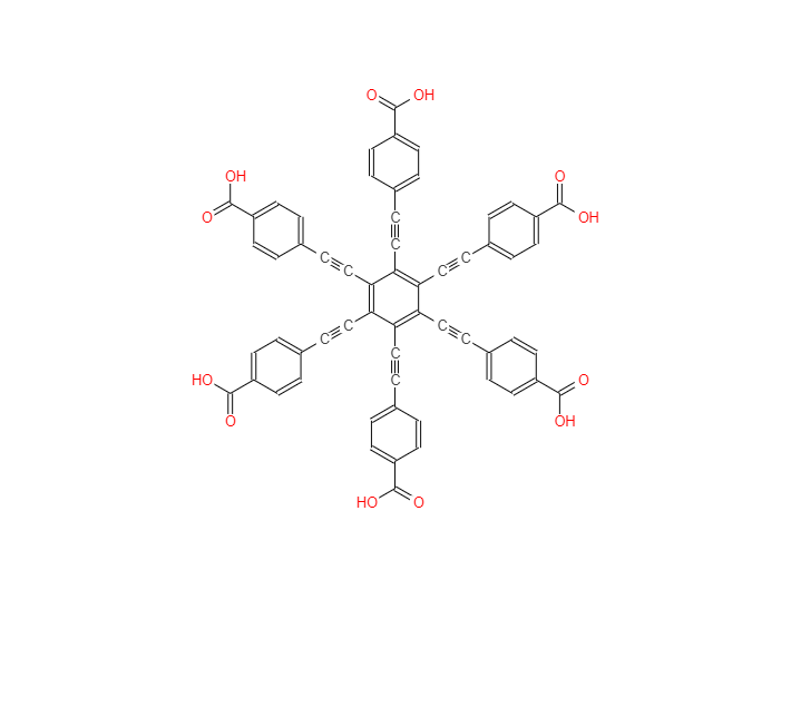 六(苯甲酸乙炔基)-苯,Benzoic acid, 4,4',4'',4''',4'''',4'''''- (1,2,3,4,5,6-benzenehexaylhexa-2,1-ethynediyl)hexakis-