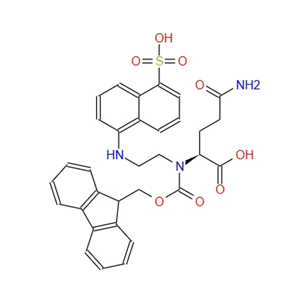 N2-(((9H-芴-9-基)甲氧基)羰基)-N2-(2-((5-磺基萘-1-基)氨基)乙基)-L-谷氨酰胺 193475-66-0