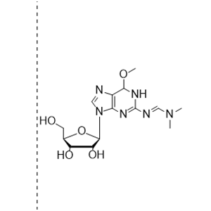 (E)-N'-(9-((2R,3R,4S,5R)-3,4-dihydroxy-5-(hydroxymethyl)tetrahydrofuran-2-yl)-6-methoxy-6,9-dihydro-1H-purin-2-yl)-N,N-dimethylformimidamide