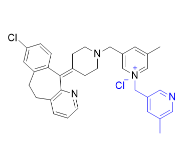 卢帕他定杂质06,3-((4-(8-chloro-5,6-dihydro-11H-benzo[5,6]cyclohepta[1,2-b]pyridin- 11-ylidene)piperidin-1-yl)methyl)-5-methyl-1-((5-methylpyridin-3-yl) methyl)pyridin-1-ium chloride