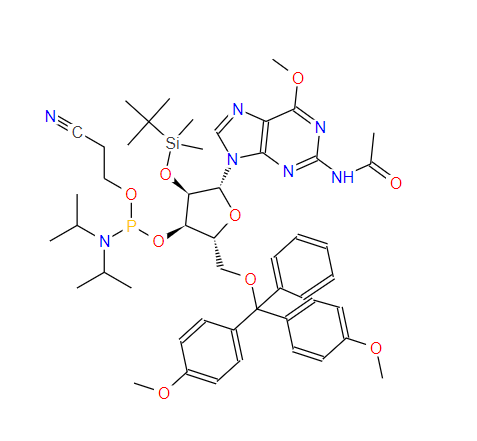 Ac-rG-CE亚磷酰胺单体,2-TBDMS-rG(N-Ac) Phosphoramidite