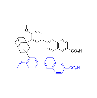 阿达帕林杂质08,6,6'-(adamantane-1,3-diylbis(4-methoxy-3,1-phenylene))bis(2-naphthoic acid)