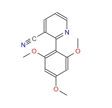 2-{2,4,6-trimethoxyphenyl}nicotinonitrile,2-{2,4,6-trimethoxyphenyl}nicotinonitrile