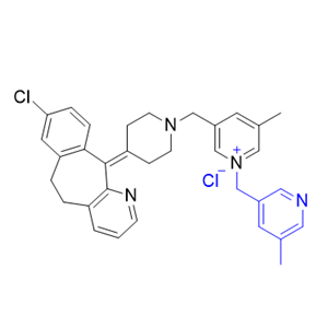 卢帕他定杂质06,3-((4-(8-chloro-5,6-dihydro-11H-benzo[5,6]cyclohepta[1,2-b]pyridin- 11-ylidene)piperidin-1-yl)methyl)-5-methyl-1-((5-methylpyridin-3-yl) methyl)pyridin-1-ium chloride