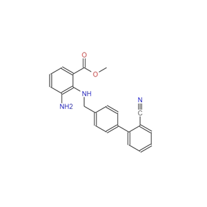 3-氨基-2-[(2-氰基联苯-4-基)甲基]氨基苯甲酸甲酯,Methyl3-amino-2-[[(2