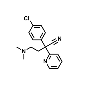 氯苯那敏EP杂质D,alpha-(4-chlorophenyl)-alpha-[2-(dimethylamino)ethyl]pyridine-2-acetonitrile