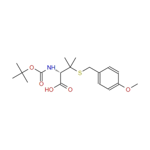 (S)-2-((叔丁氧羰基)氨基)-3-((4-甲氧基苄基)硫基)-3-甲基丁酸 106306-57-4