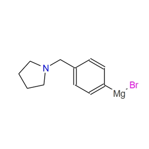 [4-(1-吡啶甲基)苯基]溴化镁,[4-(1-Pyrrolidinylmethyl)phenyl]magnesium bromide solution 0.25M in THF