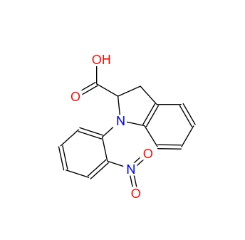 1-(2-nitrophenyl)indoline-2-carboxylic acid,1-(2-nitrophenyl)indoline-2-carboxylic acid