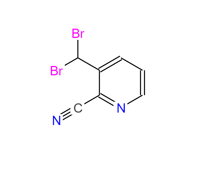 2 - 氰基吡啶,3 - (二溴甲基),2 - Pyridinecarbonitrile, 3 - (dibroMoMethyl)