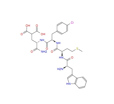 H-D-Trp-D-Met-p-chloro-D-Phe-Gla-NH2,H-D-Trp-D-Met-p-chloro-D-Phe-Gla-NH2