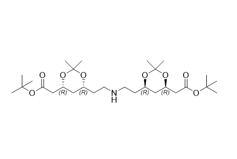 阿托伐他汀钙杂质86,di-tert-butyl 2,2'-((4R,4'R,6R,6'R)-(azanediylbis(ethane-2,1-diyl))bis(2,2-dimethyl-1,3-dioxane-6,4-diyl))diacetate