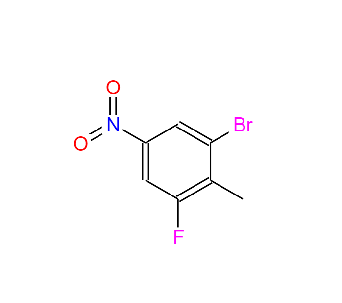 1-溴-3-氟-2-甲基-5-硝基苯,2-BROMO-6-FLUORO-4-NITROTOLUENE