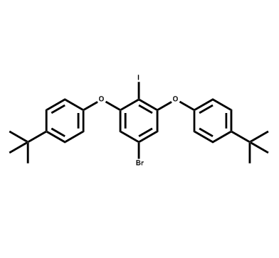 4,4'-((5-bromo-2-iodo-1,3-phenylene)bis(oxy))bis(tert-butylbenzene),4,4'-((5-bromo-2-iodo-1,3-phenylene)bis(oxy))bis(tert-butylbenzene)