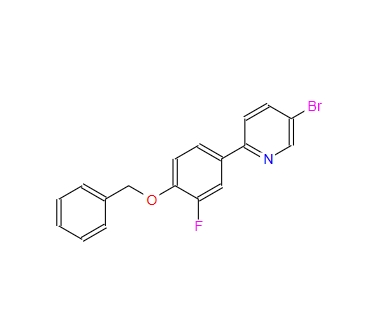 5-bromo-2-{3-fluoro-4-[(phenylmethyl)oxy]phenyl}pyridine,5-bromo-2-{3-fluoro-4-[(phenylmethyl)oxy]phenyl}pyridine