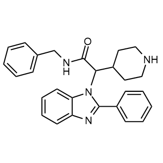 N-苄基-2-(2-苯基-1H-苯并[d]咪唑-1-基)-2-(哌啶-4-基)乙酰胺,N-benzyl-2-(2-phenyl-1H-benzo[d]imidazol-1-yl)-2-(piperidin-4-yl)acetamide