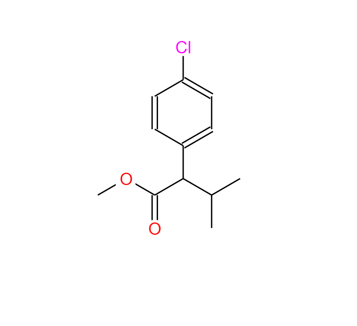 4-氯-Α-异丙基苯乙酸甲酯,Benzeneacetic acid, 4-chloro-a-(1-Methylethyl)-, Methyl ester