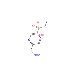 2-甲氨基-5-乙磺酰基吡啶盐酸盐,(5-(ethylsulfonyl)pyridin-2-yl)methanamine hydrochloride