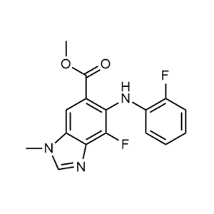 4-氟-5-((2-氟苯基)氨基)-1-甲基-1H-苯并[d]咪唑-6-羧酸甲酯,Methyl 4-fluoro-5-((2-fluorophenyl)amino)-1-methyl-1H-benzo[d]imidazole-6-carboxylate