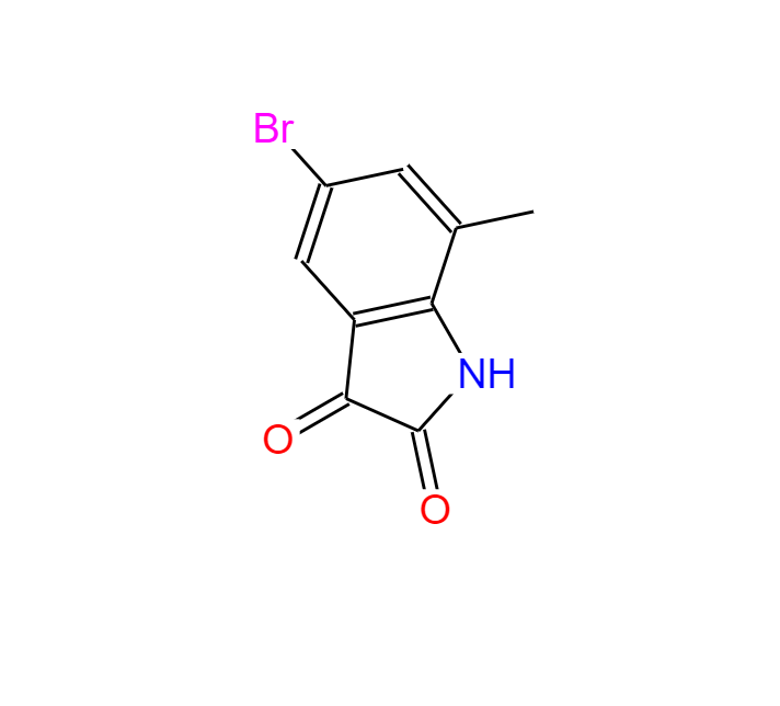 5-溴-7-甲基靛红,5-BROMO-7-METHYL-1H-INDOLE-2,3-DIONE