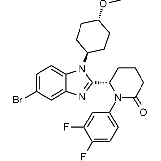 (S)-6-(5-溴-1-((1r,4S)-4-甲氧基環(huán)己基)-1H-苯并[d]咪唑-2-基)-1-(3,4-二氟苯基)哌啶-2-酮,(S)-6-(5-Bromo-1-((1r,4S)-4-methoxycyclohexyl)-1H-benzo[d]imidazol-2-yl)-1-(3,4-difluorophenyl)piperidin-2-one