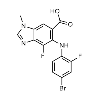 5-((4-溴-2-氟苯基)氨基)-4-氟-1-甲基-1H-苯并[d]咪唑-6-羧酸,5-((4-Bromo-2-fluorophenyl)amino)-4-fluoro-1-methyl-1H-benzo[d]imidazole-6-carboxylic acid
