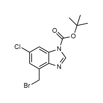 4-(溴甲基)-6-氯-1H-苯并[d]咪唑-1-羧酸叔丁酯,Tert-butyl 4-(bromomethyl)-6-chloro-1H-benzo[d]imidazole-1-carboxylate