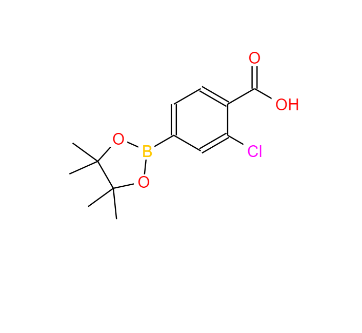 4-羧基-3-氯苯硼酸頻那醇酯,2-Chloro-4-(4,4,5,5-tetramethyl-1,3,2-dioxaborolan-2-yl)benzoic acid