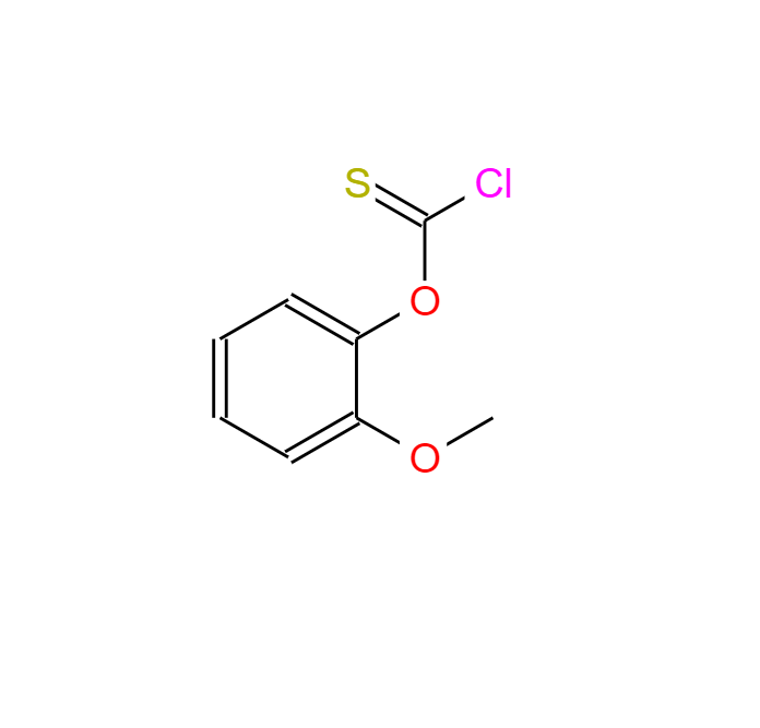 2-甲氧基硫代氯甲酸苯酯,O-2-methoxyphenyl chlorothioformate