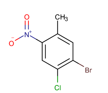 1-溴-2-氯-5-甲基-4-硝基苯,1-Bromo-2-chloro-5-methyl-4-nitrobenzene