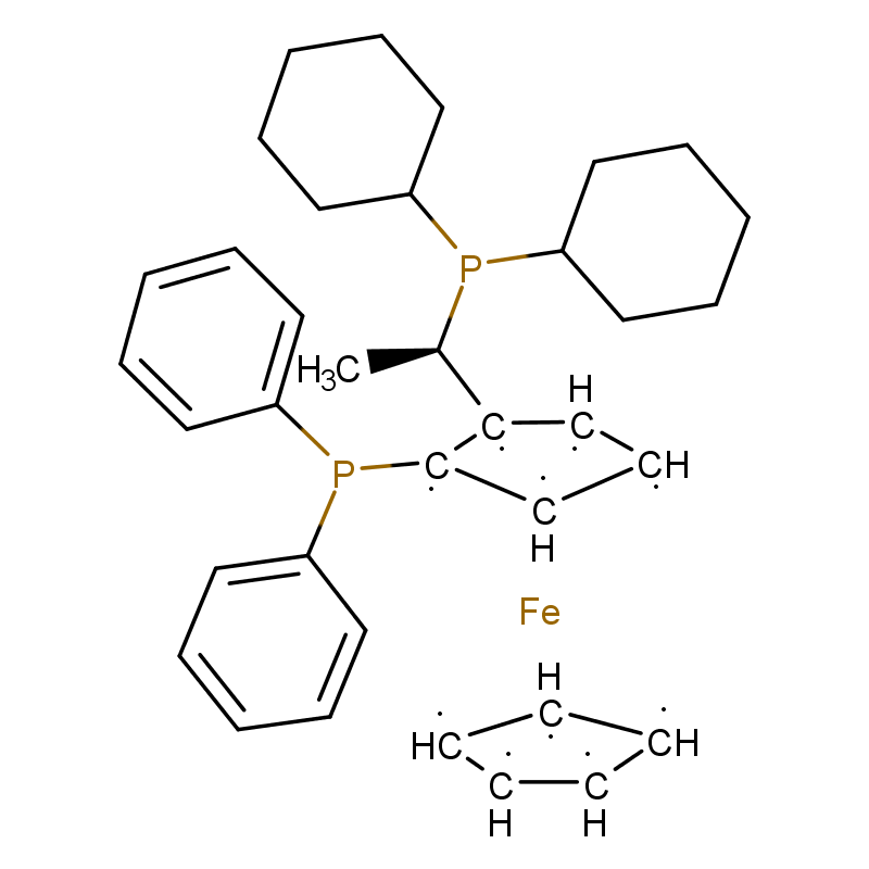 (R)-1-[(SP)-2-(二苯基膦基)二茂铁]乙基二环己基膦,(R)-(-)-1-[(S)-2-Diphenylphosphino)ferrocenyl]ethyldicyclohexylphosphine